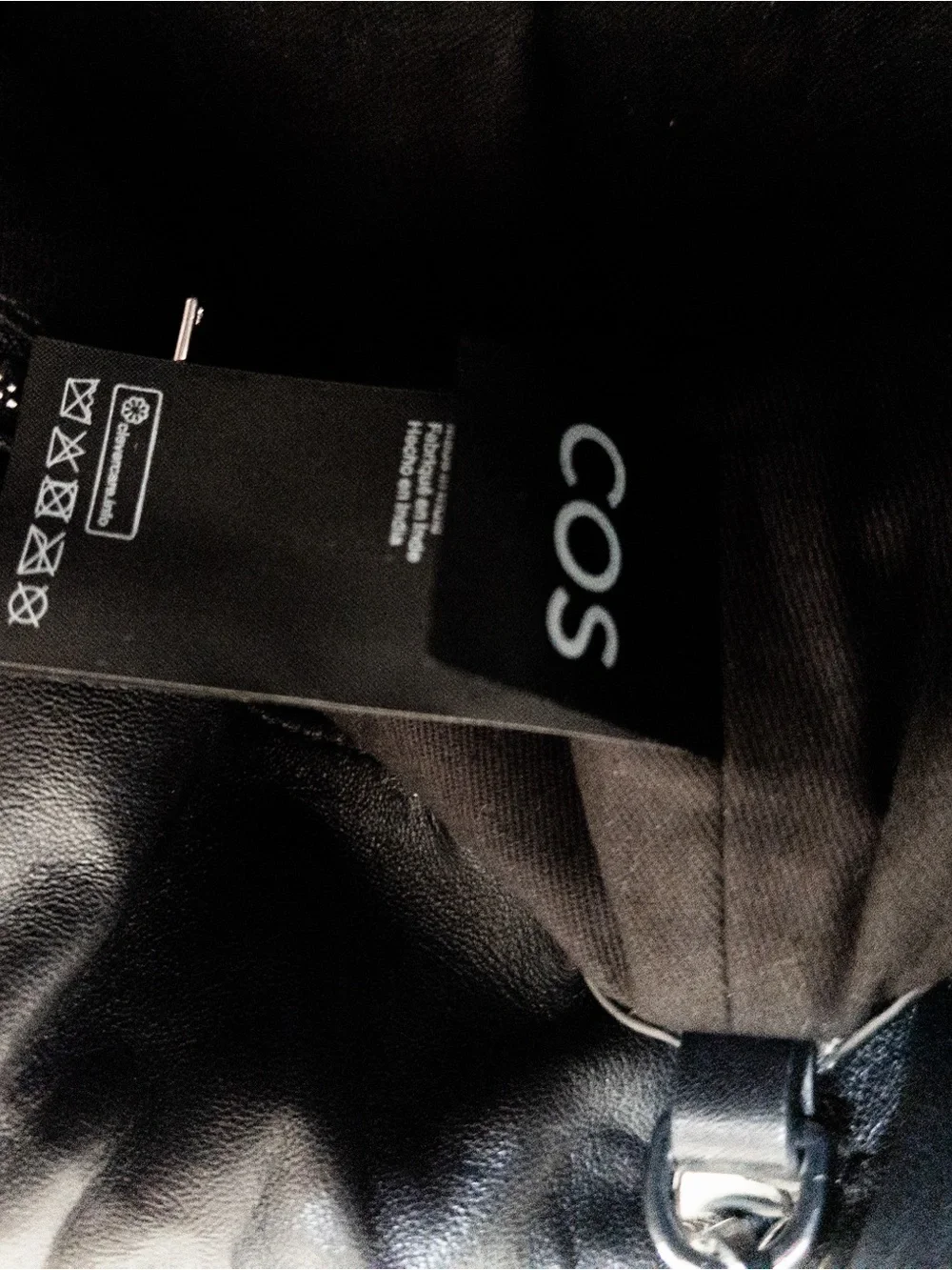 COS Black Drawstring Pouch Clutch